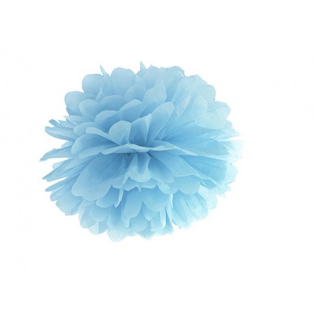 Pompon bleu ciel - 35cm