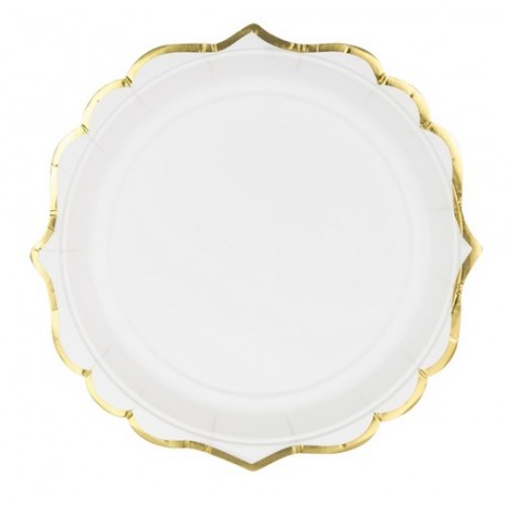 6 Assiettes blanches - 18.5cm