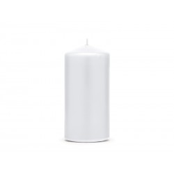 Bougie cylindrique blanche - 12cm