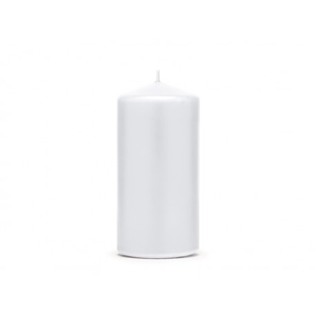 Bougie cylindrique blanche - 12cm