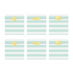6 Sachets en papier menthe