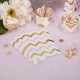 Sachets chevron rose et or