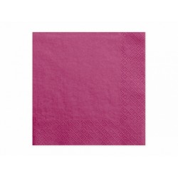 20 Serviettes fuschia