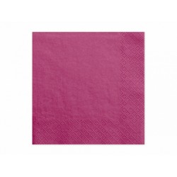 20 Serviettes fuschia