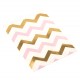 Sachets chevron rose et or