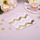 Serviettes chevron rose