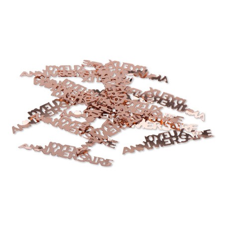 Confettis "joyeux anniversaire" rose gold