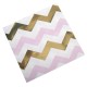 Serviettes chevron rose