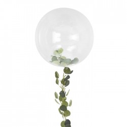 Ballon transparent avec feuillage