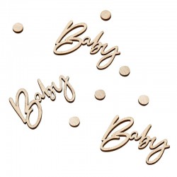 Confettis en bois "baby"