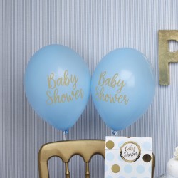 Ballons baby shower bleu