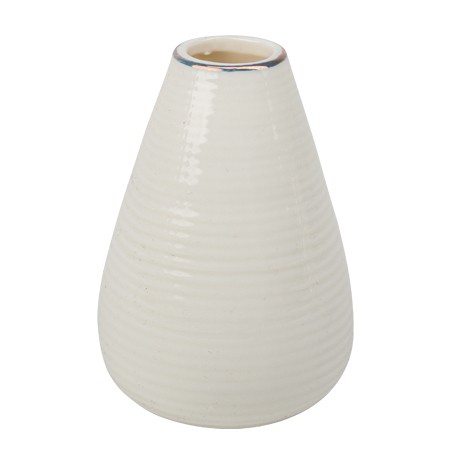 Petit vase soliflore blanc et or -7.5cm