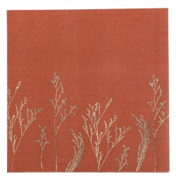 16 Serviettes terracotta et brindilles