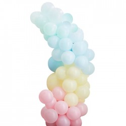 Guirlande de 75 ballons pastel