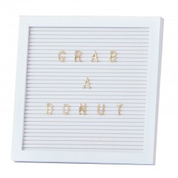 Letter board blanc et or