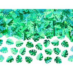 Confettis feuilles tropicales vertes