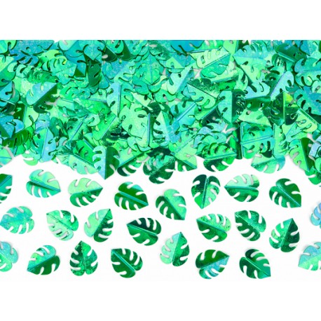 Confettis feuilles vertes