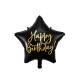 Ballon mylar "birthday" étoile noire