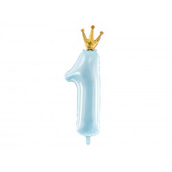 Ballon alu' chiffre 1 et couronne 