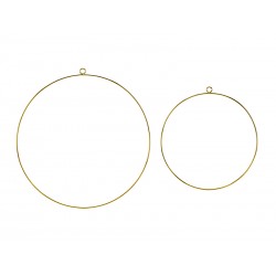2 Cercles en métal doré