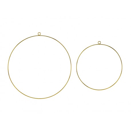 2 Cercles en métal doré
