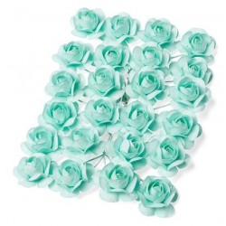 Roses en papier menthe