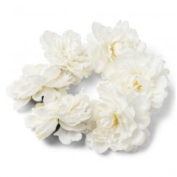 Couronne de pivoines blanches