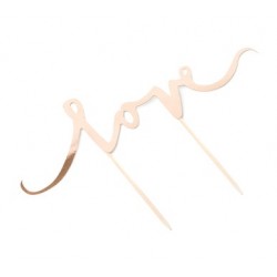 Cake topper love rose gold