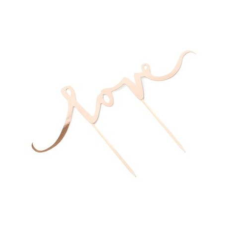 Cake topper love rose gold