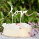 Cake topper love rose gold