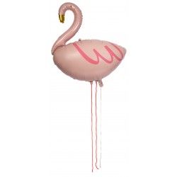 Ballon mylar flamant rose