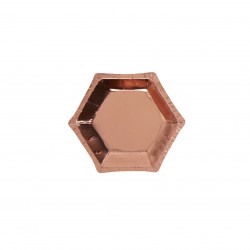 Petites assiettes rose gold x8