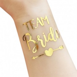 Tatouage temporaire "team bride" or