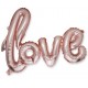 Ballon mylar "love" rose gold