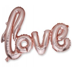 Ballon mylar "love" rose gold