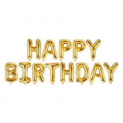Ballons mylar HAPPY BIRTHDAY or