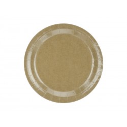 6 Assiettes kraft - 23cm