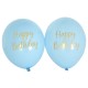 Ballons anniversaire bleu ciel