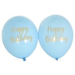 Ballons anniversaire bleu ciel