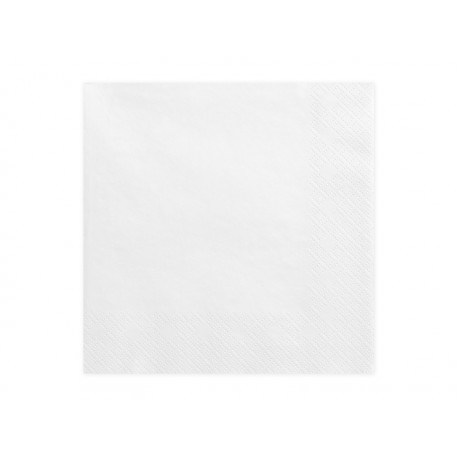 20 Serviettes blanches