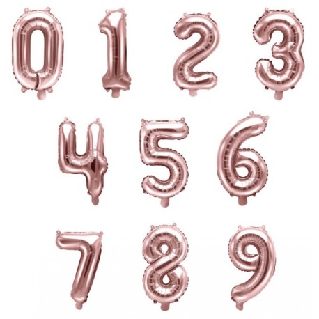 Ballon chiffre rose gold - 36cm