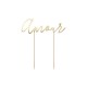 Cake topper "amour" doré