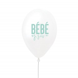 Ballon "bébé arrive" - menthe