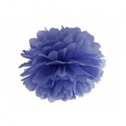 Pompon bleu nuit - 35cm